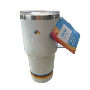 Aldi Stainless Steel Tumbler Travel‎ Mug 28oz Rainbow Logo NEW